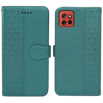 For Motorola Edge 50 Neo 5G / Moto S50 5G / Thinkphone 25 5G Wallet Phone Case Pattern Imprint Leather Flip Cover - Green