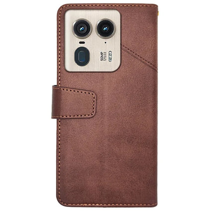 IDEWEI For Motorola Edge 50 Ultra 5G Case Leather Wallet Phone Cover Stand Calf Texture