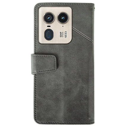 IDEWEI For Motorola Edge 50 Ultra 5G Case Leather Wallet Phone Cover Stand Calf Texture