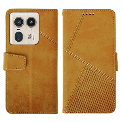 IDEWEI For Motorola Edge 50 Ultra 5G Case Leather Wallet Phone Cover Stand Calf Texture - Brown