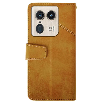 IDEWEI For Motorola Edge 50 Ultra 5G Case Leather Wallet Phone Cover Stand Calf Texture