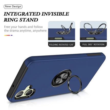 For Samsung Galaxy A06 Case PC+TPU Phone Cover with Rotatable Ring Holder