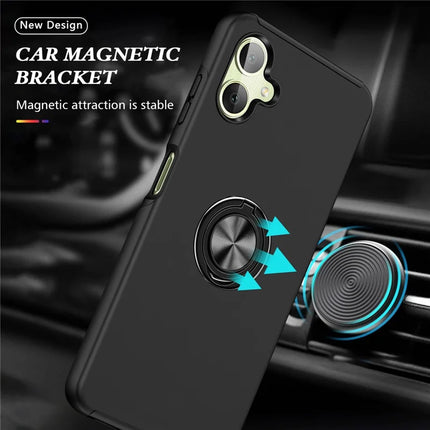 For Samsung Galaxy A06 Case PC+TPU Phone Cover with Rotatable Ring Holder