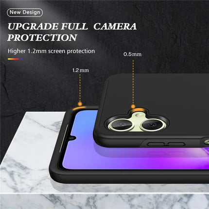 For Samsung Galaxy A06 Case PC+TPU Phone Cover with Rotatable Ring Holder