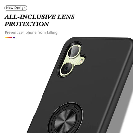 For Samsung Galaxy A06 Case PC+TPU Phone Cover with Rotatable Ring Holder
