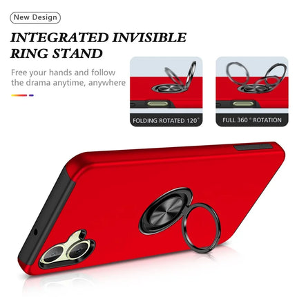 For Samsung Galaxy A06 Case PC+TPU Phone Cover with Rotatable Ring Holder