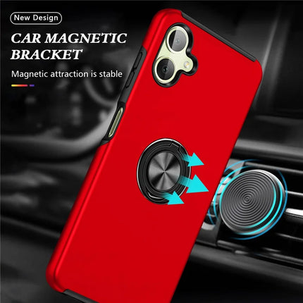 For Samsung Galaxy A06 Case PC+TPU Phone Cover with Rotatable Ring Holder