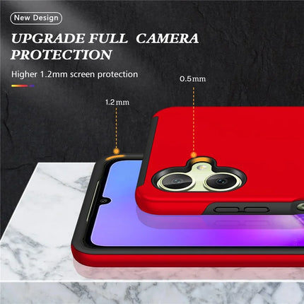 For Samsung Galaxy A06 Case PC+TPU Phone Cover with Rotatable Ring Holder