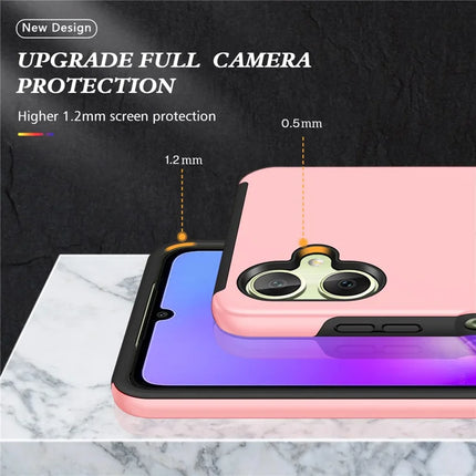 For Samsung Galaxy A06 Case PC+TPU Phone Cover with Rotatable Ring Holder