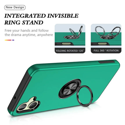 For Samsung Galaxy A06 Case PC+TPU Phone Cover with Rotatable Ring Holder