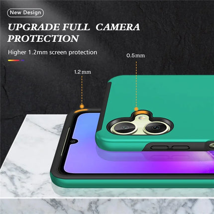 For Samsung Galaxy A06 Case PC+TPU Phone Cover with Rotatable Ring Holder