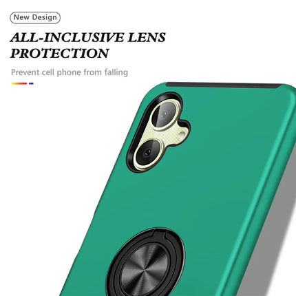 For Samsung Galaxy A06 Case PC+TPU Phone Cover with Rotatable Ring Holder