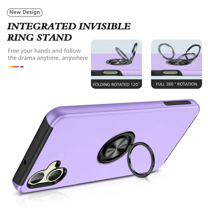 For Samsung Galaxy A06 Case PC+TPU Phone Cover with Rotatable Ring Holder