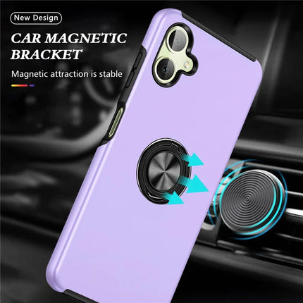 For Samsung Galaxy A06 Case PC+TPU Phone Cover with Rotatable Ring Holder
