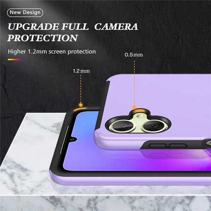 For Samsung Galaxy A06 Case PC+TPU Phone Cover with Rotatable Ring Holder