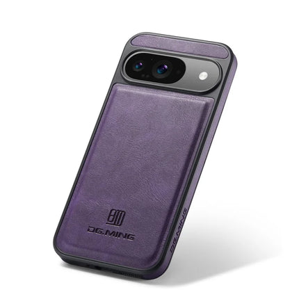 DG.MING For Google Pixel 9 Pro  /  Pixel 9 Case Anti-Drop Leather Coated PC+TPU Phone Back Cover