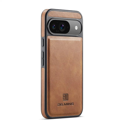 DG.MING For Google Pixel 9 Pro  /  Pixel 9 Case Anti-Drop Leather Coated PC+TPU Phone Back Cover