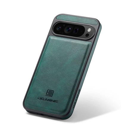 DG.MING For Google Pixel 9 Pro XL Case Anti-Drop Leather Coated PC+TPU Phone Back Cover