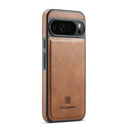 DG.MING For Google Pixel 9 Pro XL Case Anti-Drop Leather Coated PC+TPU Phone Back Cover
