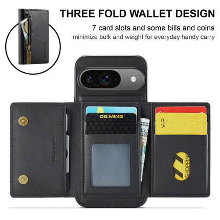 DG.MING M5 Series For Google Pixel 9 Pro  /  Pixel 9 Case Detachable Magnetic Leather Phone Cover with Card Slots