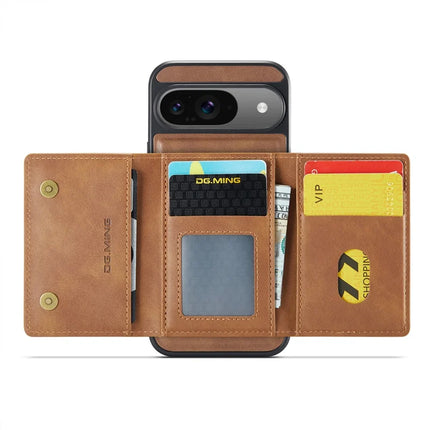 DG.MING M5 Series For Google Pixel 9 Pro  /  Pixel 9 Case Detachable Magnetic Leather Phone Cover with Card Slots