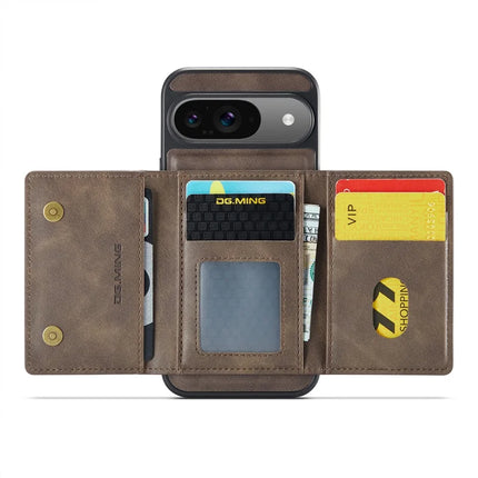DG.MING M5 Series For Google Pixel 9 Pro  /  Pixel 9 Case Detachable Magnetic Leather Phone Cover with Card Slots