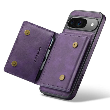 DG.MING M5 Series For Google Pixel 9 Pro  /  Pixel 9 Case Detachable Magnetic Leather Phone Cover with Card Slots