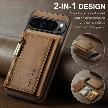 DG.MING M5 Series For Google Pixel 9 Pro XL Case Detachable Magnetic Leather Phone Cover with Card Slots