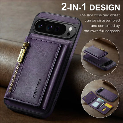 DG.MING M5 Series For Google Pixel 9 Pro XL Case Detachable Magnetic Leather Phone Cover with Card Slots