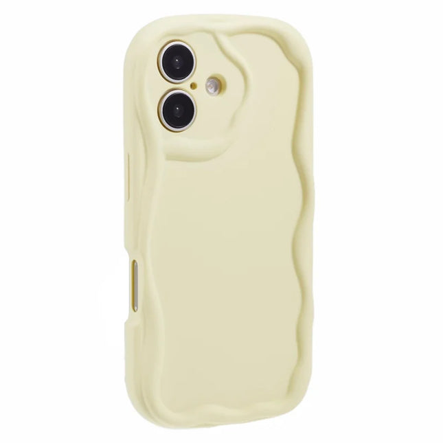 For iPhone 16 Plus Case Candy Color Phone Shell Rubberized TPU Cover - Yellow