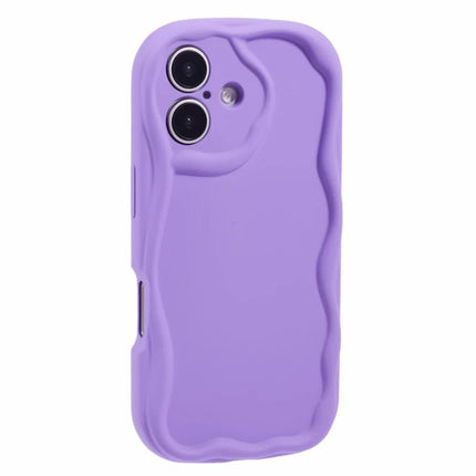 For iPhone 16 Plus Case Candy Color Phone Shell Rubberized TPU Cover - Purple
