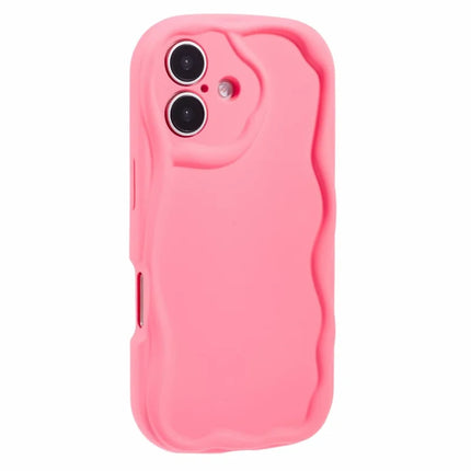 For iPhone 16 Plus Case Candy Color Phone Shell Rubberized TPU Cover - Rose