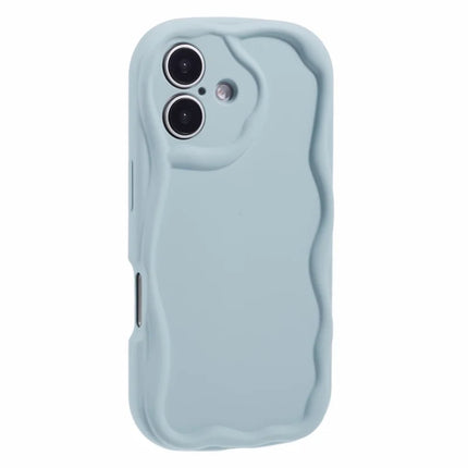 For iPhone 16 Plus Case Candy Color Phone Shell Rubberized TPU Cover - Baby Blue