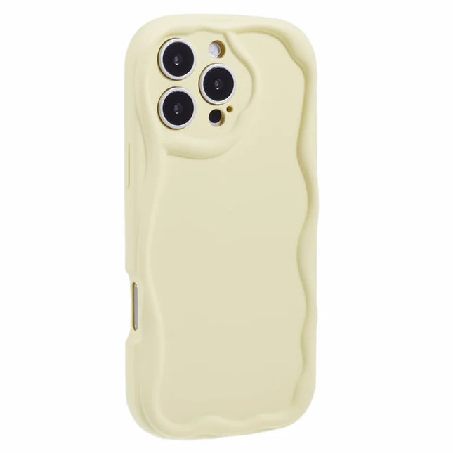 For iPhone 16 Pro Max Case Candy Color Phone Shell Rubberized TPU Cover - Yellow