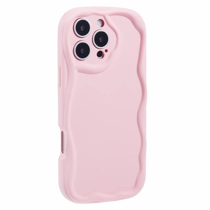 For iPhone 16 Pro Max Case Candy Color Phone Shell Rubberized TPU Cover - Pink