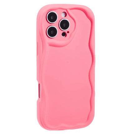For iPhone 16 Pro Max Case Candy Color Phone Shell Rubberized TPU Cover - Rose