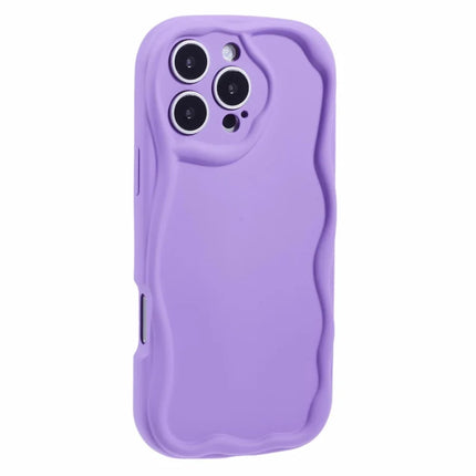 For iPhone 16 Pro Max Case Candy Color Phone Shell Rubberized TPU Cover - Purple