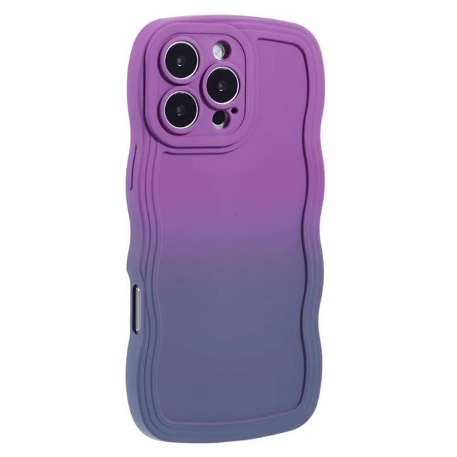 JTW Series for iPhone 16 Pro Max TPU Phone Case Gradient Color Rubberized Cover - Purple+Lavender Grey