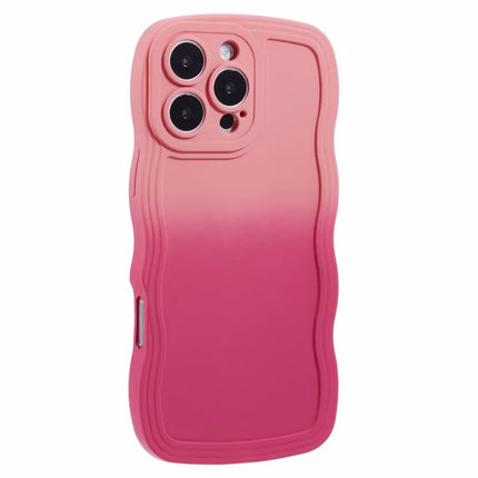JTW Series for iPhone 16 Pro Max TPU Phone Case Gradient Color Rubberized Cover - Pink+Rose