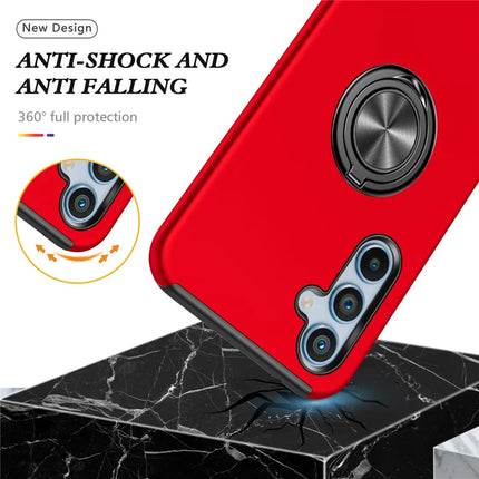 For Samsung Galaxy A16 5G / A16 4G Case PC+TPU Phone Cover with Rotatable Ring Holder