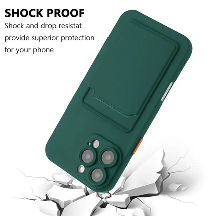 For iPhone 16 Pro Max Case Flexible TPU Phone Cover with Back Card Slot