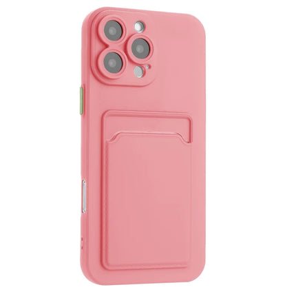 For iPhone 16 Pro Max Case Flexible TPU Phone Cover with Back Card Slot