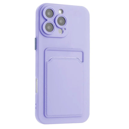 For iPhone 16 Pro Max Case Flexible TPU Phone Cover with Back Card Slot