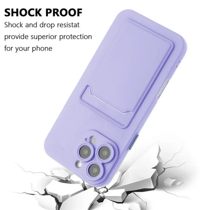 For iPhone 16 Pro Max Case Flexible TPU Phone Cover with Back Card Slot