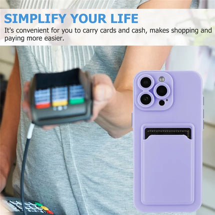 For iPhone 16 Pro Max Case Flexible TPU Phone Cover with Back Card Slot
