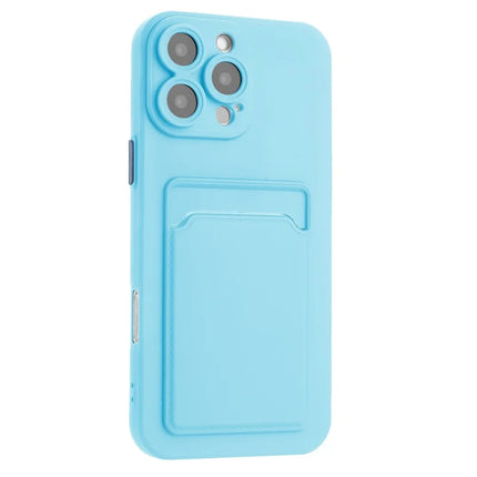 For iPhone 16 Pro Max Case Flexible TPU Phone Cover with Back Card Slot