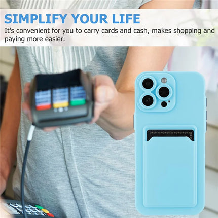 For iPhone 16 Pro Max Case Flexible TPU Phone Cover with Back Card Slot