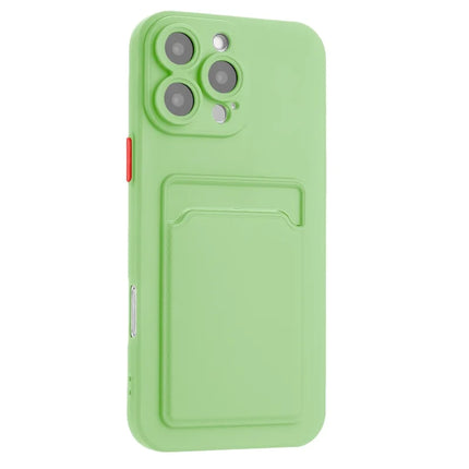 For iPhone 16 Pro Max Case Flexible TPU Phone Cover with Back Card Slot