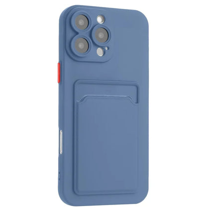 For iPhone 16 Pro Max Case Flexible TPU Phone Cover with Back Card Slot