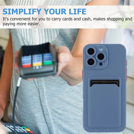 For iPhone 16 Pro Max Case Flexible TPU Phone Cover with Back Card Slot